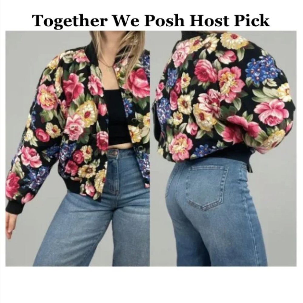 Vintage Floral Bomber Jacket by Lizwear